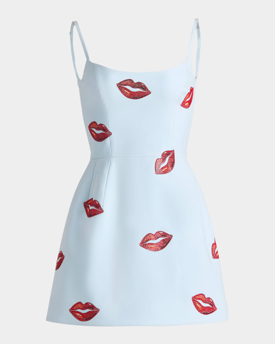 Exclusive Yasmin Rhinestone Kiss Mini Dress
